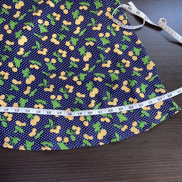 Navy Blue Polka Dot Cold Shoulder Dress - Picture 14 of 15